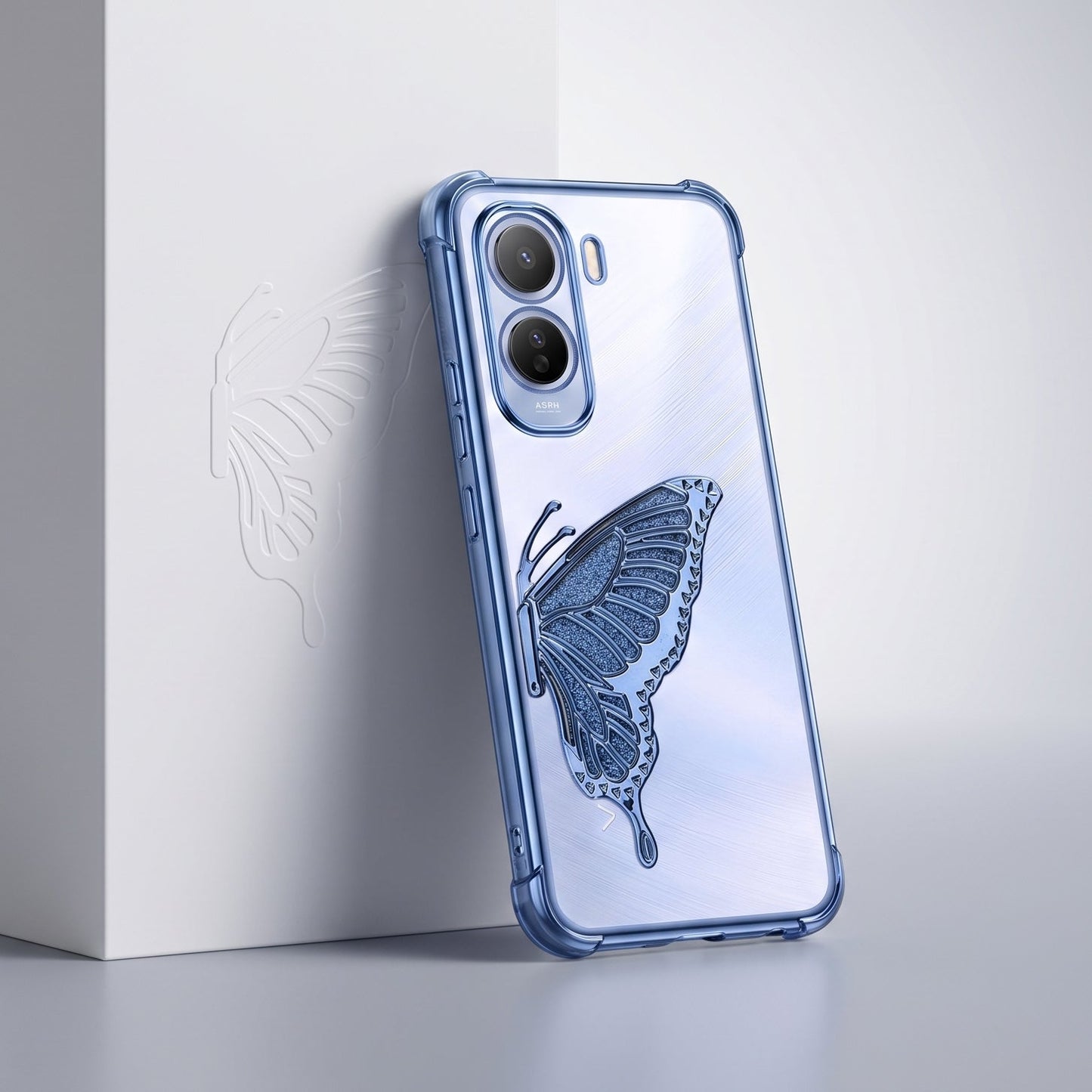 Vivo T5 Pro 5G Premium Butterfly Glitter Transparent Shockproof Airbag Phone Case