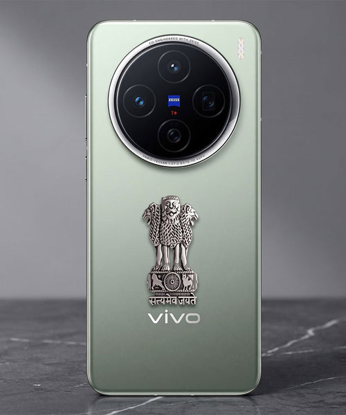 Vivo X100 5G Compatible Satyamev Jayate 3D Metal Emblem Sticker