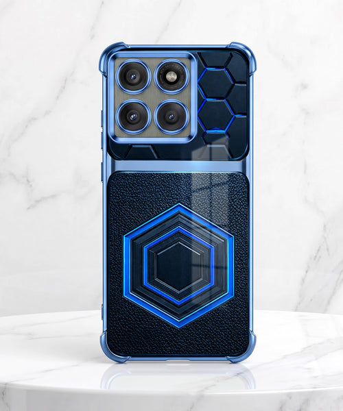 Motorola Edge 60 Pro 5G Cyber Hexagon Dual-Tone Transparent Airbags Case
