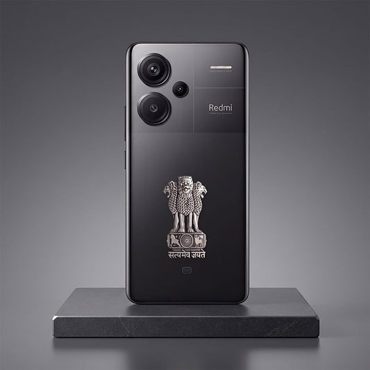 Redmi Note 13 Pro+ 5G Compatible Satyamev Jayate 3D Metal Emblem Sticker