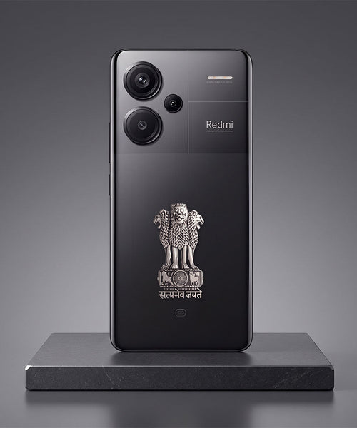 Redmi Note 13 Pro+ 5G Compatible Satyamev Jayate 3D Metal Emblem Sticker