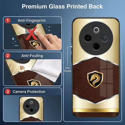 Vivo T4 5G Dragon Crest Acrylic Glass Back Case
