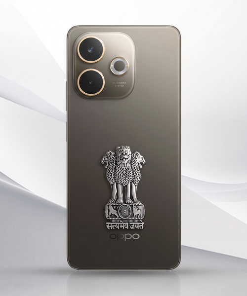 OPPO A5 Pro 5G Compatible Satyamev Jayate 3D Metal Emblem Sticker