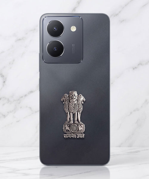 Vivo Y36 5G Compatible Satyamev Jayate 3D Metal Emblem Sticker