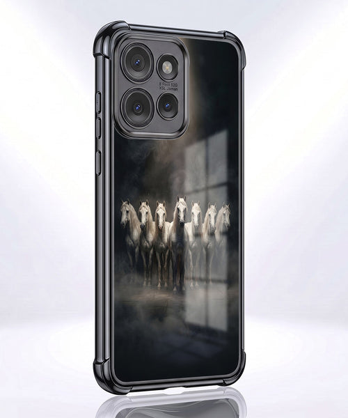 Motorola Edge 50 5G Running Horses Airbags Printed Back Case
