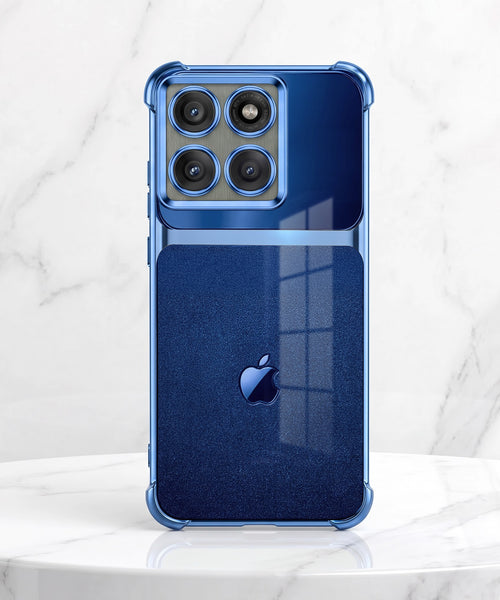 Motorola Edge 60 Pro 5G Apple Blue Glitter Dual-Tone Transparent Airbags Case