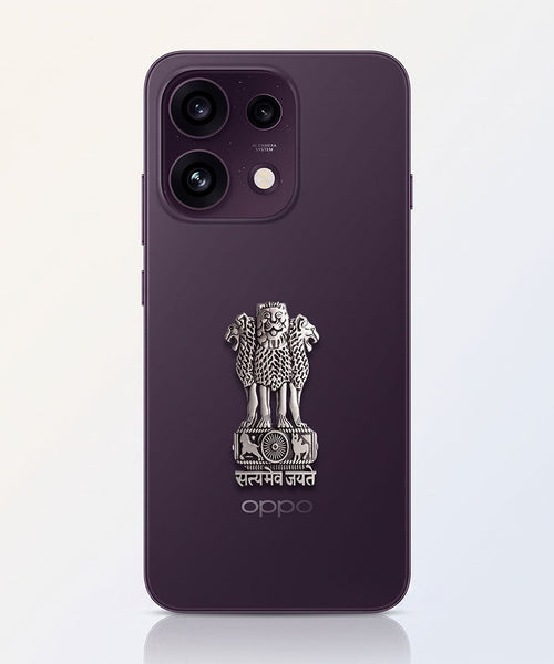 Oppo Reno 16c 5G Compatible Satyamev Jayate 3D Metal Emblem Sticker