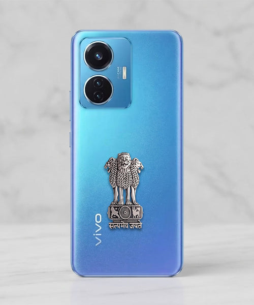 Vivo T1 5G Compatible Satyamev Jayate 3D Metal Emblem Sticker