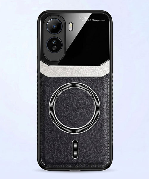 Vivo T5 Pro 5G Premium Magsafe Magnetic Leather Lens Protective Case