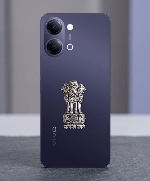 Vivo Y05 5G Compatible Satyamev Jayate 3D Metal Emblem Sticker