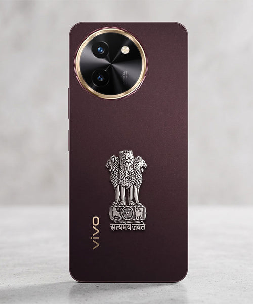 Vivo T3x 5G Compatible Satyamev Jayate 3D Metal Emblem Sticker