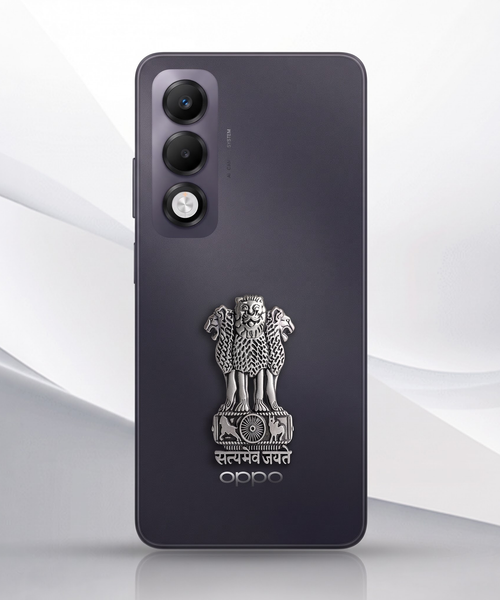 Oppo K13x 5G Compatible Satyamev Jayate 3D Metal Emblem Sticker