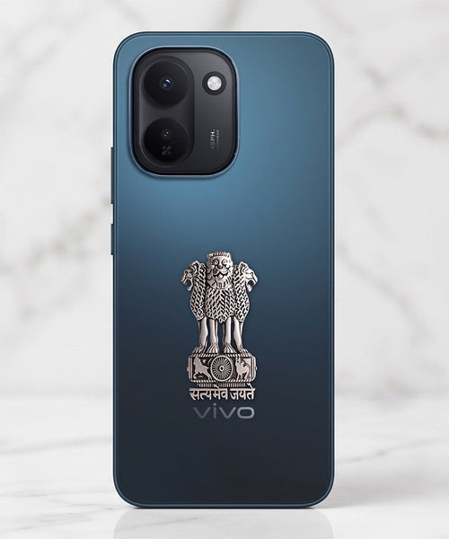 Vivo Y600 Turbo 5G Compatible Satyamev Jayate 3D Metal Emblem Sticker
