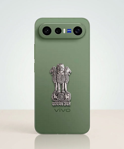 Vivo X300 FE 5G Compatible Satyamev Jayate 3D Metal Emblem Sticker