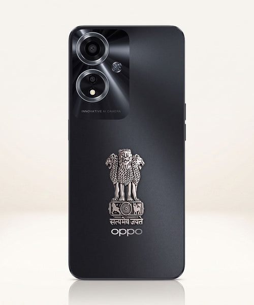 Oppo A59 5G Compatible Satyamev Jayate 3D Metal Emblem Sticker