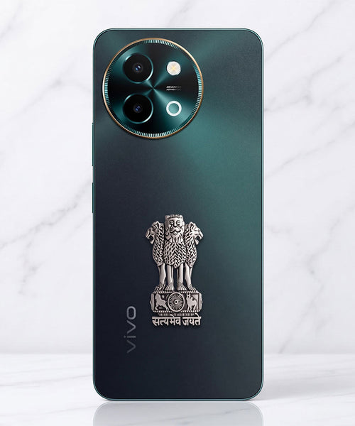 Vivo Y58 5G Compatible Satyamev Jayate 3D Metal Emblem Sticker