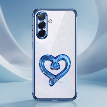 Samsung Galaxy A16 5G Premium Heart Transparent Shockproof Airbag Phone Case