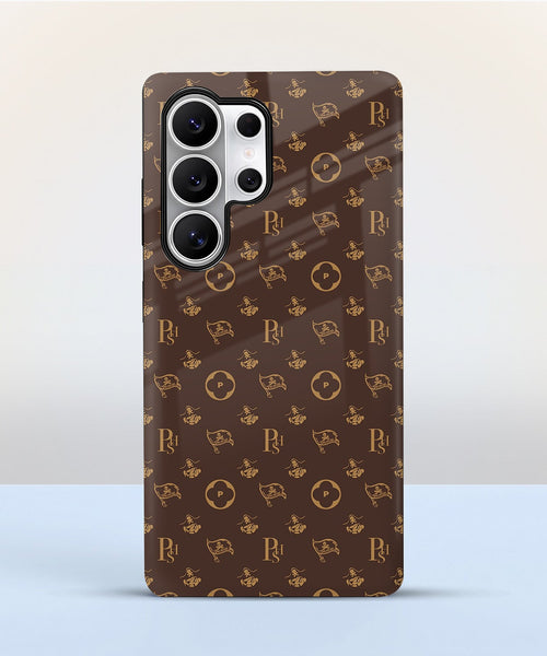 Samsung Galaxy S25 Ultra 5G Luxury Monogram Brown Protective Case