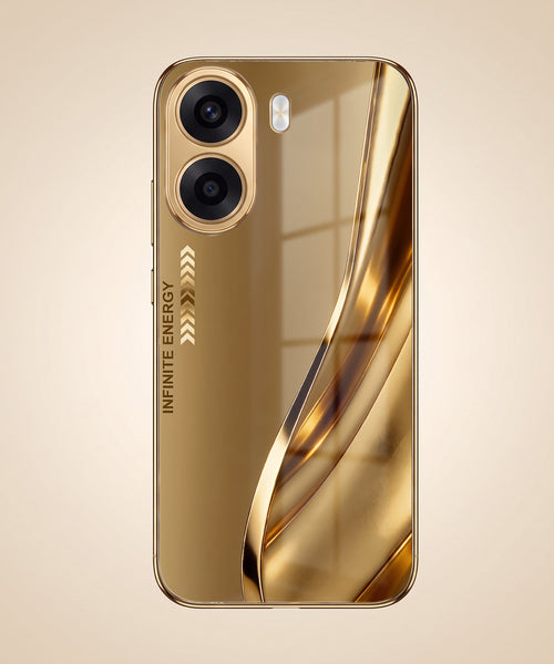 Oppo K14x 5G Luxury Infinity Energy Gold Electroplated Glass Phone Case