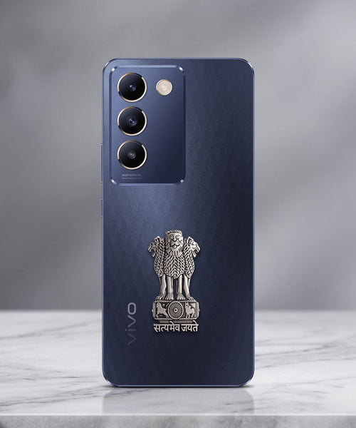 Vivo T3 5G Compatible Satyamev Jayate 3D Metal Emblem Sticker