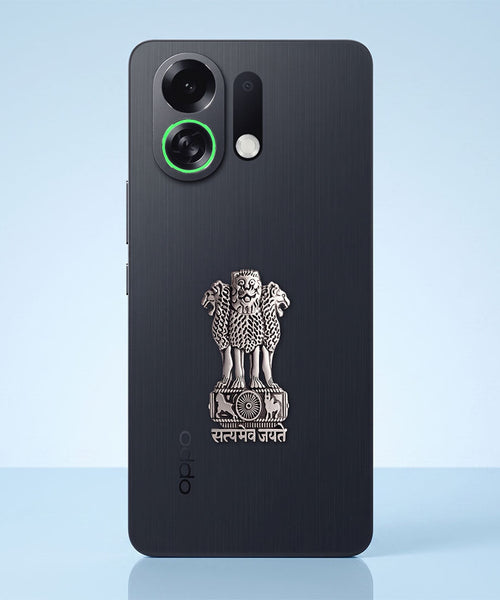 Oppo K13 Turbo Pro 5G Compatible Satyamev Jayate 3D Metal Emblem Sticker