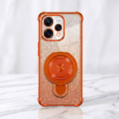 Oppo Reno 15 5G Invincible Bracket Ring Stand Shimmer Airbag Cosmic Orange Case