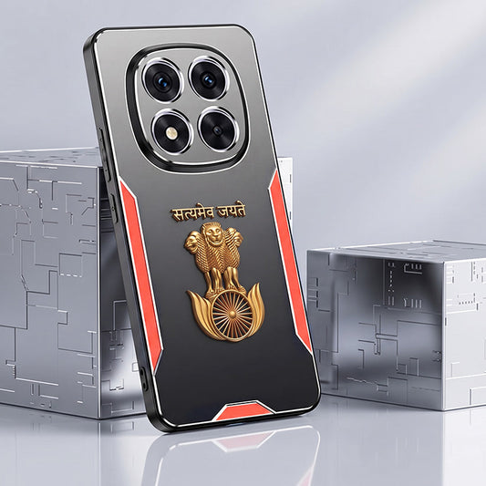 Redmi Note 14 Pro+ 5G Satyamev Jayate 3D Metal Aluminium Back Case
