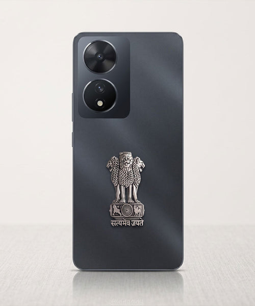Vivo T2 5G Compatible Satyamev Jayate 3D Metal Emblem Sticker
