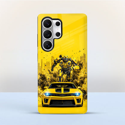 Samsung Galaxy S25 Ultra 5G Yellow Transformers Car Protective Case