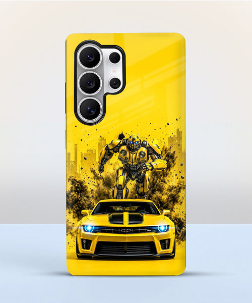 Samsung Galaxy S25 Ultra 5G Yellow Transformers Car Protective Case