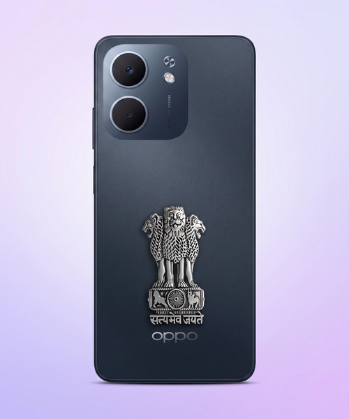 Oppo A5x 5G Compatible Satyamev Jayate 3D Metal Emblem Sticker