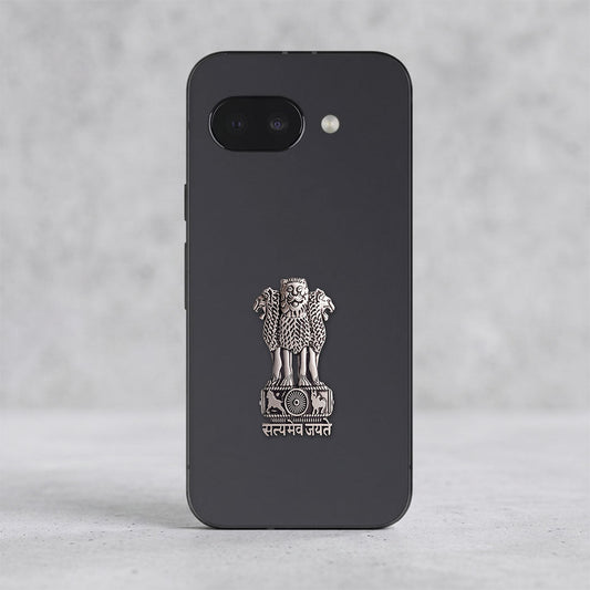 Google Pixel 9a 5G Compatible Satyamev Jayate 3D Metal Emblem Sticker