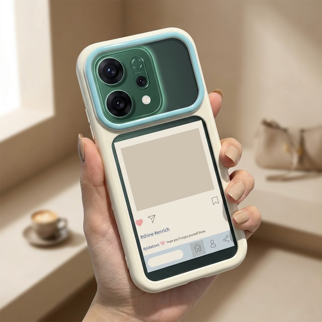 Oppo Reno 14 5G DIY Photo Frame Shockproof TPU Back Case