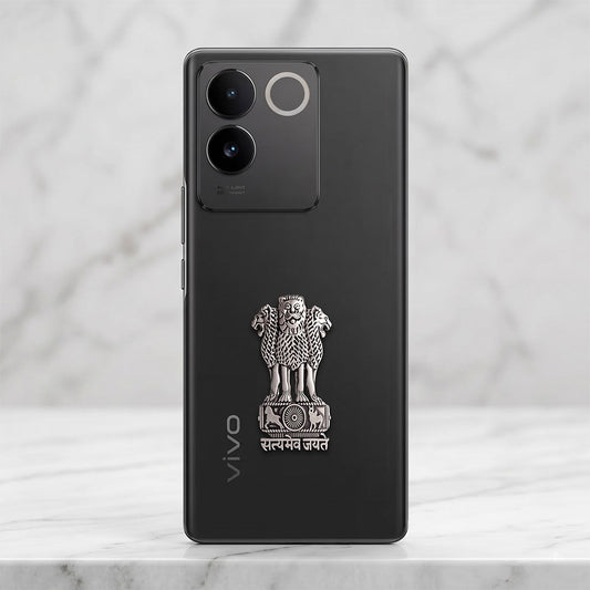 Vivo T2 Pro 5G Compatible Satyamev Jayate 3D Metal Emblem Sticker