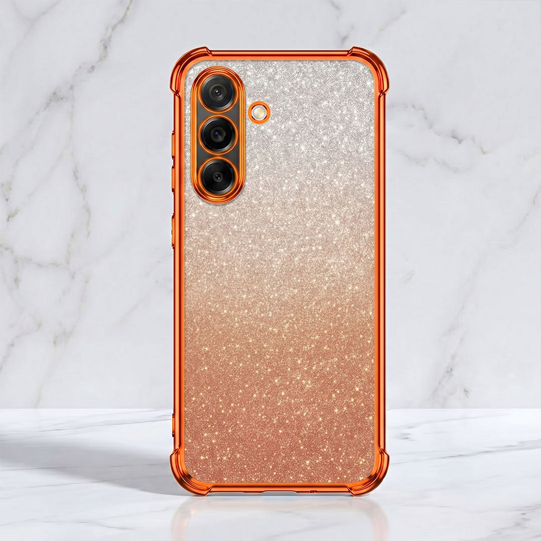 Samsung Galaxy A36 5G Luxury Shockproof Shimmer Airbag Cosmic Orange Case