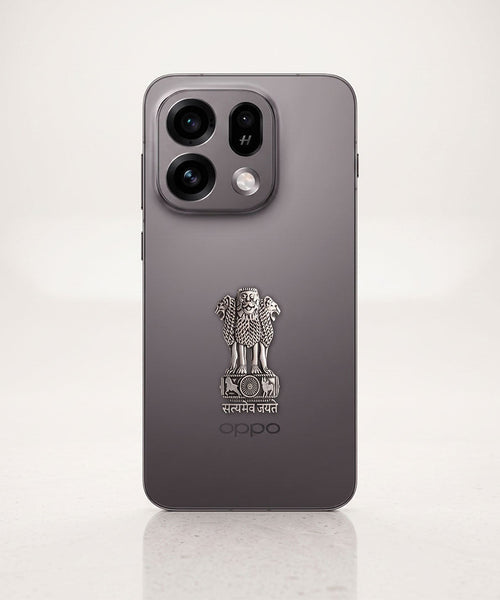 Oppo Find X9s 5G Compatible Satyamev Jayate 3D Metal Emblem Sticker