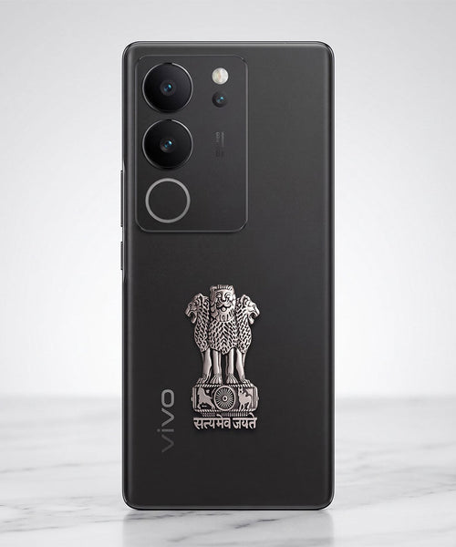 Vivo V29 Pro 5G Compatible Satyamev Jayate 3D Metal Emblem Sticker