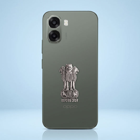 Oppo A6x 5G Compatible Satyamev Jayate 3D Metal Emblem Sticker