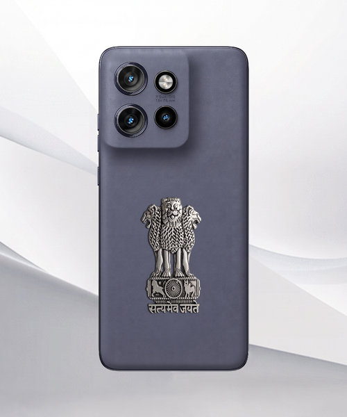 Motorola Edge 50 Neo 5G Compatible Satyamev Jayate 3D Metal Emblem Sticker