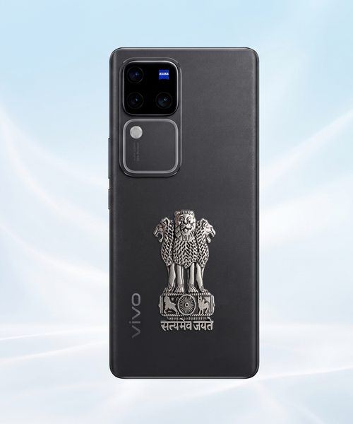 Vivo V30 Pro 5G Compatible Satyamev Jayate 3D Metal Emblem Sticker