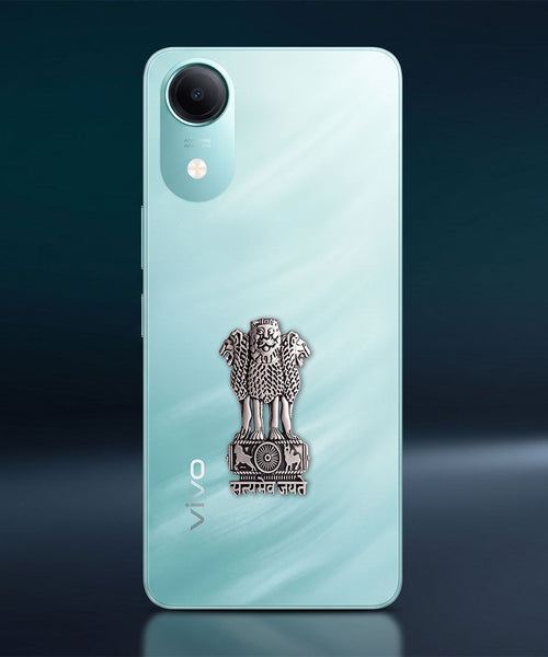 Vivo T5e 5G Compatible Satyamev Jayate 3D Metal Emblem Sticker