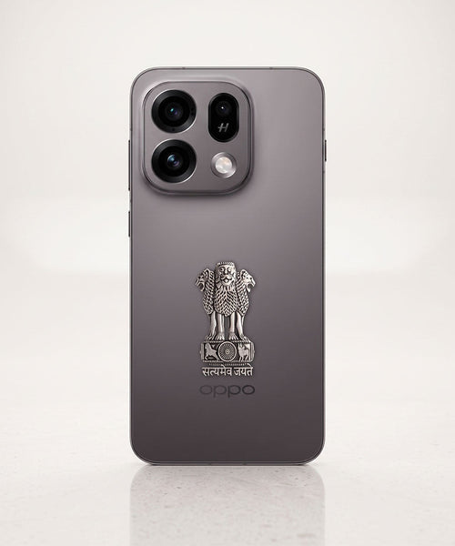 Oppo Find X9s 5G Compatible Satyamev Jayate 3D Metal Emblem Sticker