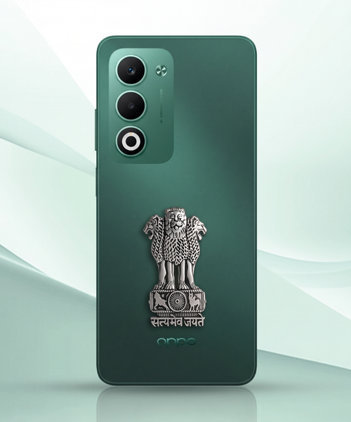 Oppo A5 5G Compatible Satyamev Jayate 3D Metal Emblem Sticker