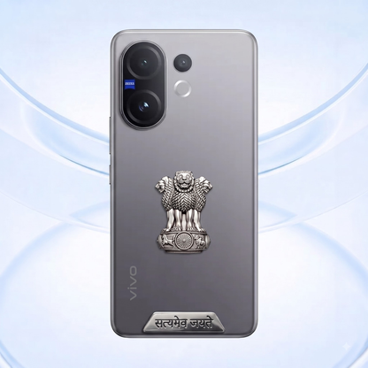 Vivo T4 Pro 5G Compatible Satyamev Jayate 3D Metal Emblem Sticker