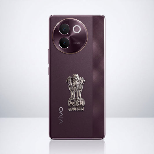 Vivo V30e 5G Compatible Satyamev Jayate 3D Metal Emblem Sticker
