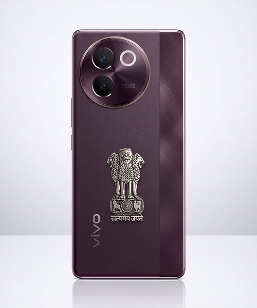 Vivo V30e 5G Compatible Satyamev Jayate 3D Metal Emblem Sticker
