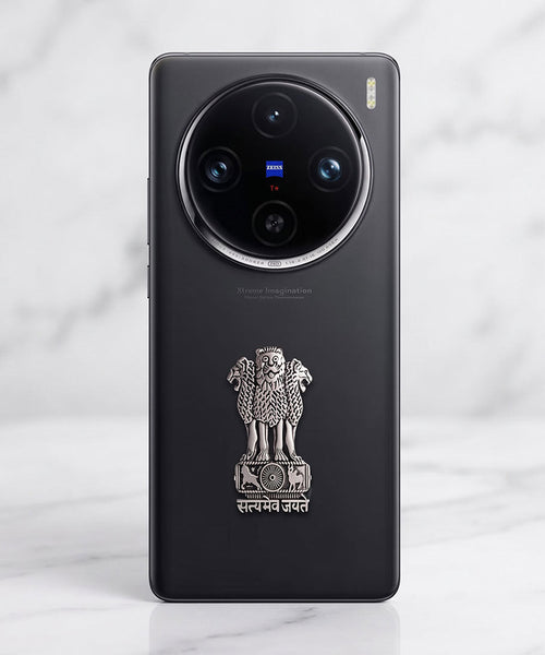 Vivo X100 Pro 5G Compatible Satyamev Jayate 3D Metal Emblem Sticker