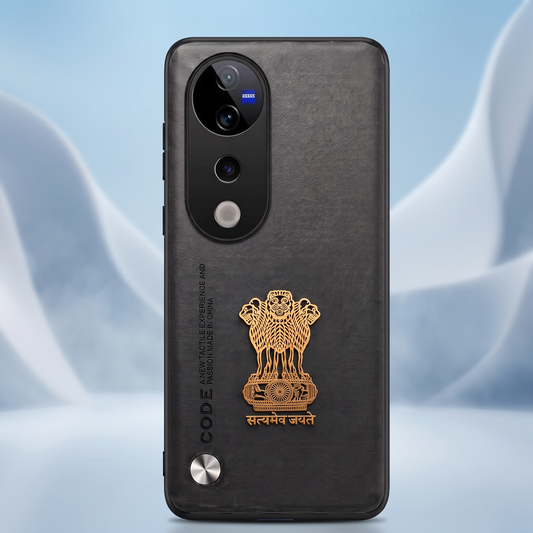 Vivo V40 Pro 5G Satyamev Jayate Vegan Leather Back Case