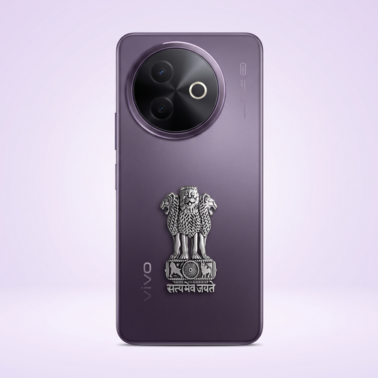 Vivo Y39 5G Compatible Satyamev Jayate 3D Metal Emblem Sticker