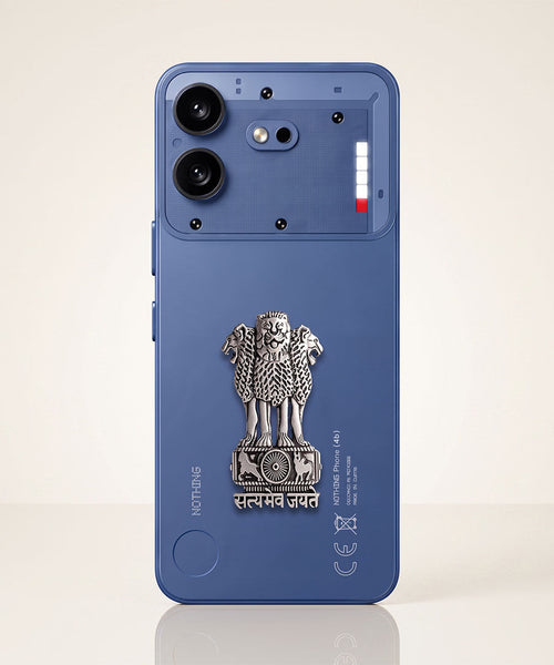 Nothing Phone 4b 5G Compatible Satyamev Jayate 3D Metal Emblem Sticker